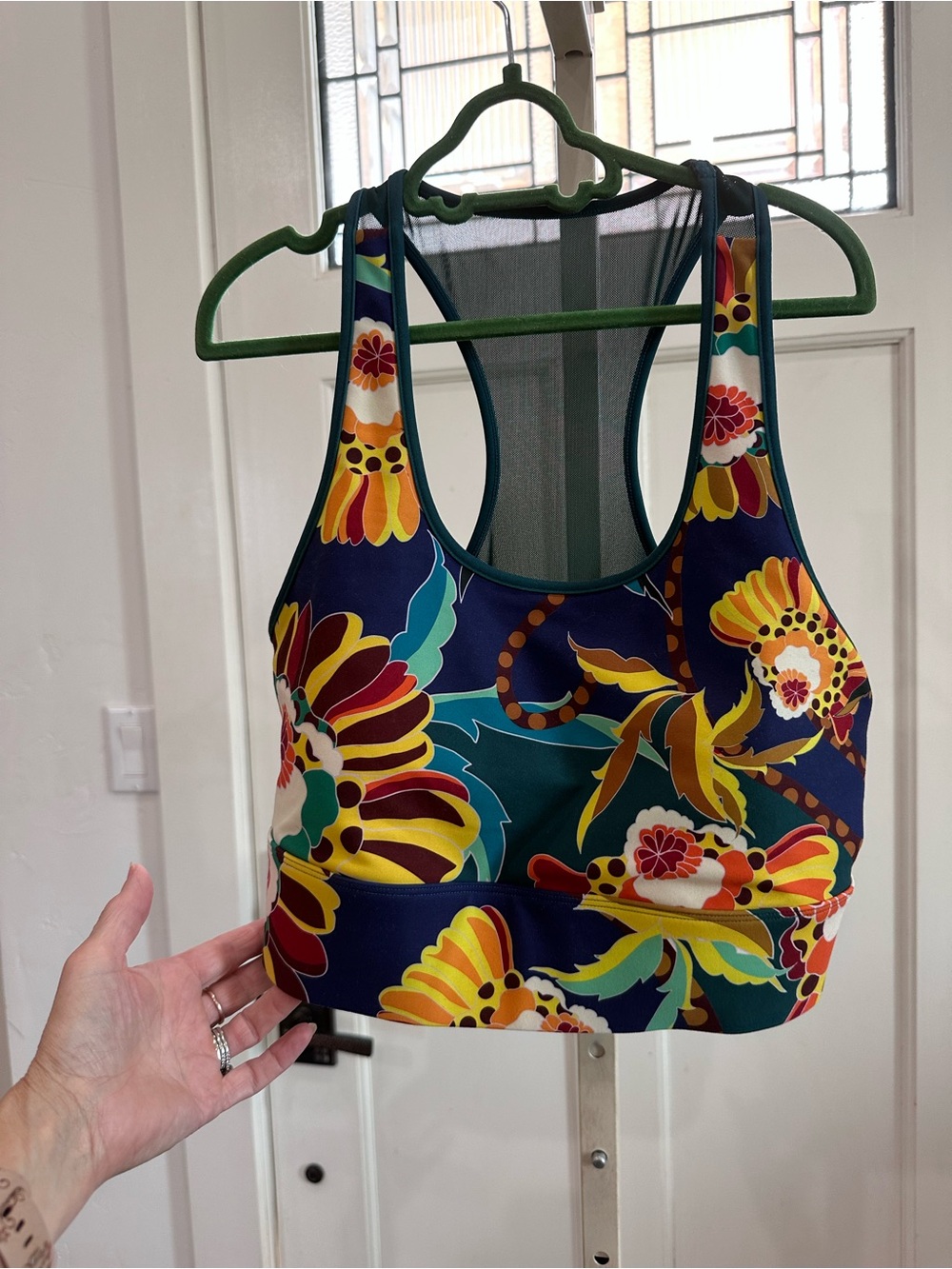 Johnny Was BEE ACTIVE Kimbra Mesh Back Longline Bra size S